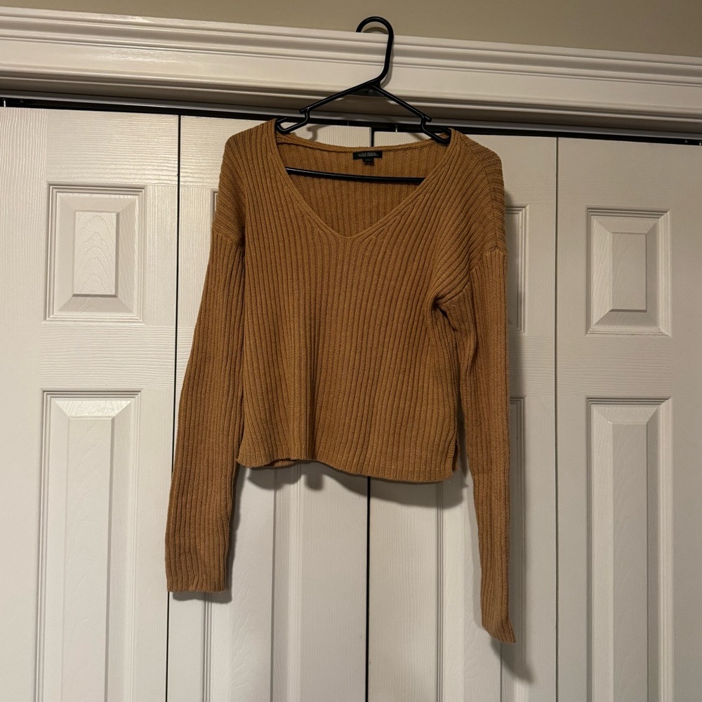 Wild Fable Brown V-Neck Sweater